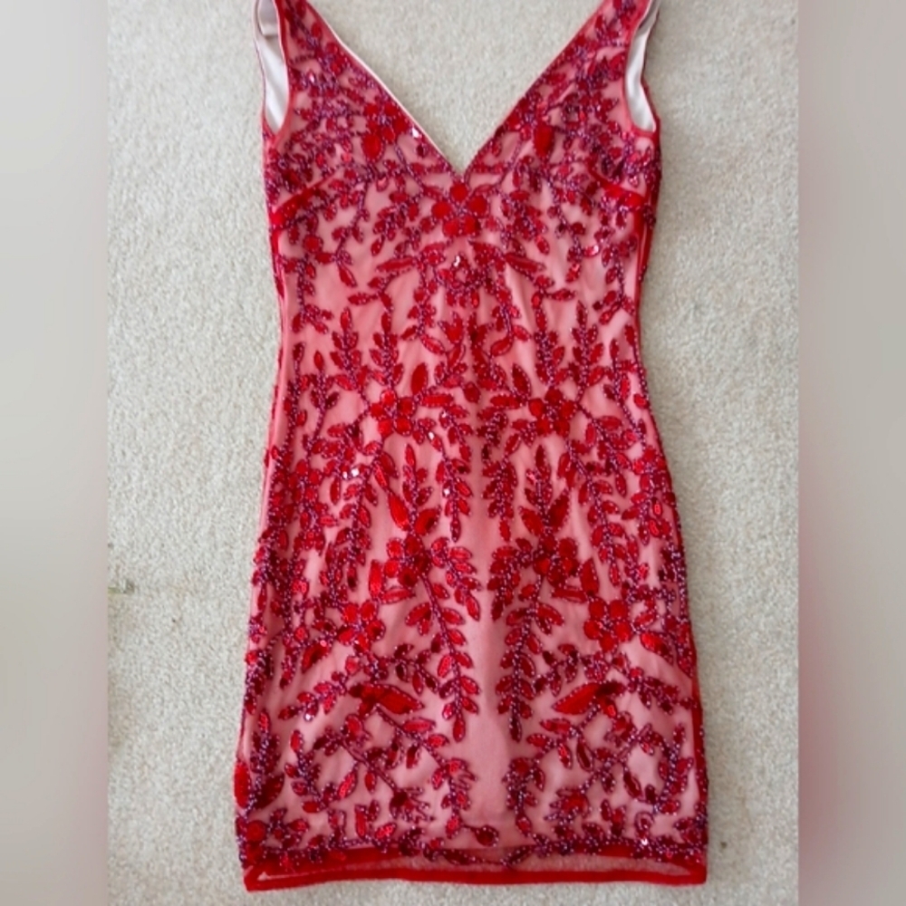 Beaded Mroon Altar’d State Dress Size S.  FL